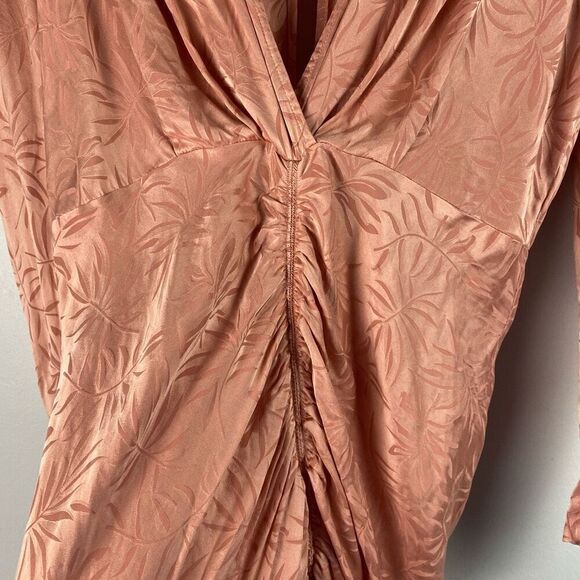 Ronny Kobo Astrid Rose Jacquard Silk Dress XL - Picture 16 of 16